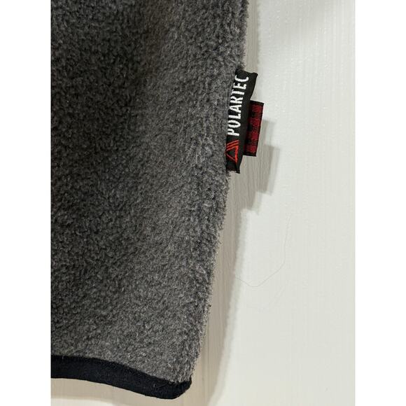 Men's Vintage Woolrich Polartec 1/4 Snap Gray Fleece Pullover, Size L - Picture 3 of 7